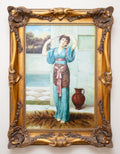 The Lady at Home — Original Oil on Canvas by N. Vaselli